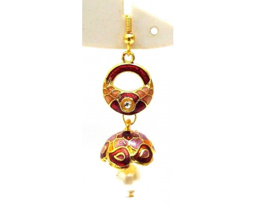 Meenakari Minakari Enamel Jhumka Jhumki Handmade Earring Jewelry Chandelier A104